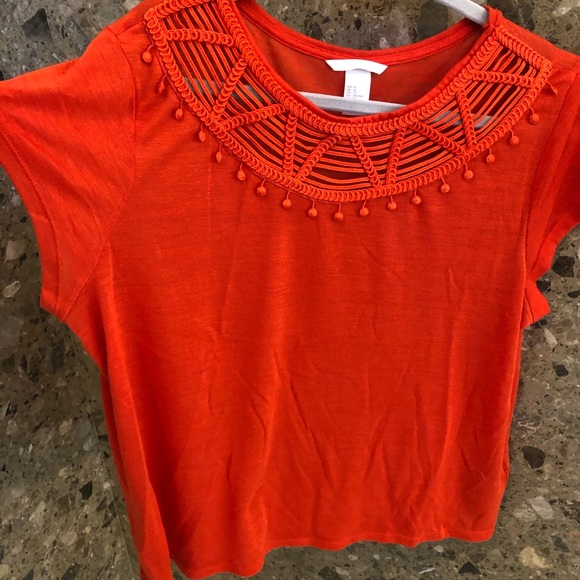 H&M Orange Linen Blend Blouse - Picture 6 of 7